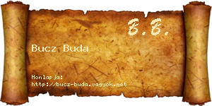Bucz Buda névjegykártya